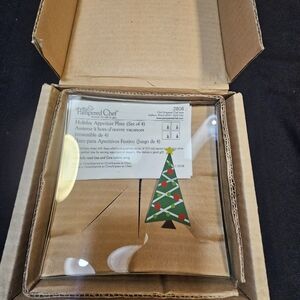 NIB Pampered Chef Christmas Tree appetizer plates